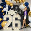 2026 Graduation Party Decorations, 4FT Light Up Number 26 for Graduation Decorations 2026, Graduations Marquee Light Up Numbers 4 Feet Tall, White