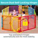 Toddleroo by North States - Superyard Colorplay Baby Play Yard: Freestanding 8 Panel Baby Playpen - Indoor or Outdoor Use - Made in USA - Encloses Up to 34.4 Square Feet - 26 Inches Tall