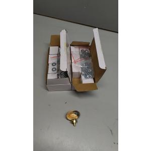 Champagne-Bronze Crystal-Brass Drawer Cabinet Knobs - 5 Pack Glass Brushed Gold pulls Hardware for Dresser Kitchen Bedroom Bathroom