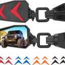 JOYTUTUS Mirrors Doors Off Compatible with 1997-2018 Wrangler TJ JK JKU (Not Fit JL), Doorless Side Mirrors with Black Orange Blue Red Inserts
