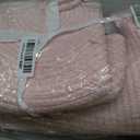 Storage Basket with Lid, Woven Blanket Storage for Living Room, Soft Cotton Rope Bin with Lid, Round Wicker Laundry Basket with Cover, Lidded Kid Dog Toy Box, Nursery Organizer, 15"x13", Pink, Large