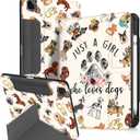 for iPad Air 11 Inch M3 2025 & M2 2024/Air 5th/4th Generation 10.9 Inch/Pro 11 Inch Case - with Pen Holder for Girls Boys Women Men Cute Cartoon Cool Anime Kawaii Fun, Little Puppy
