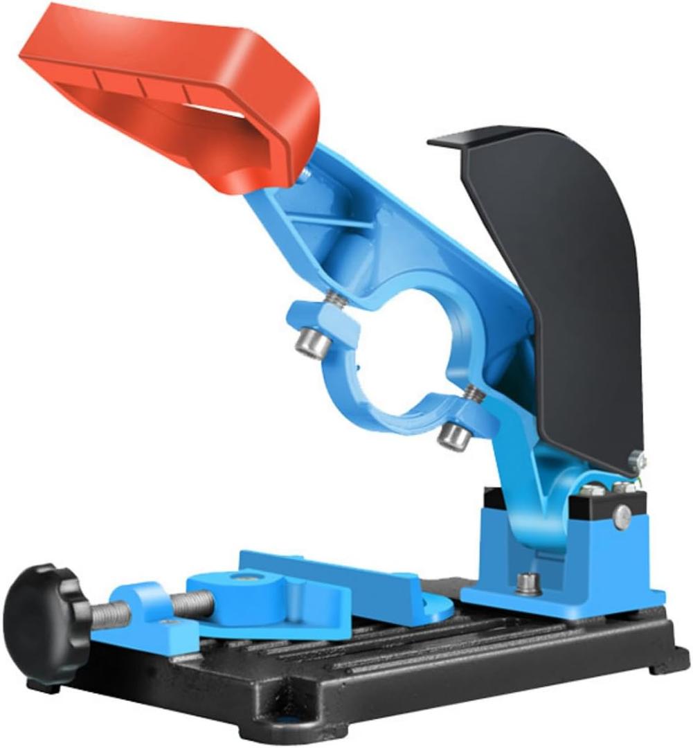 Adjustable Angle Grinder Stand, 38mm - 48mm Clamping Range with 0-45 Adjust Cutting Angle, Dual Use Bracket Holder for Angle Grinder and Hammer Drill