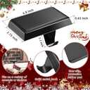 Christmas Stocking Holder Bases - Mantel Stocking Hangers Hanging Hooks for Fireplace Stand Hanger Holder Weighted Hangers for Xmas Holiday Decoration (2 Black, 2)