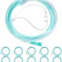 9 Pack High-Flow Ultra Soft Nasal Oxygen Cannula, Green Crush Resistant Tubing with Standard Connection 6.6 Feet