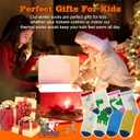 4-Pairs Merino Wool Socks for Kids - Animal Dinosaur Winter Warm Thickened Thermal Socks For Boys, Toddlers, Children (3-5T)