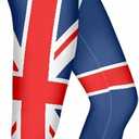 Bulopur Sunflower Workout Legging Pants Full Length, Leopard Women Tummy Control Yoga Pants, Long Leggings for Sport Running (Medium, Blue Red British Flag)