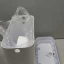 funest 2 Pack Bathroom Can with Lid, 3 Gal/12 L & 2.7 Gal/10L Garbage Can with Pop-Up Lid, Small Spaces Plastic Can, Slim Bin Waste Basket for Bathroom, Rv, Office, White