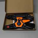 PHOEPET No Pull Dog Harness Medium Reflective Front Clip Vest with Handle,Adjustable 2 Metal Rings 3 Buckles,[Easy to Put on & Take Off](M, Orange)