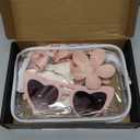 DEEKA 5 Pcs Bridesmaid Proposal Bag Set Gift Clear Makeup Toiletry Bag Bachelorette Party Favors Sunglasses Flower Claw Clips Scrunchies Knot Bracelets Bridal Wedding Party Gifts (Sage Green)