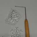 Teenyyou 3 Pcs Bunuelos Mold with Wooden Handle Snowflakes Christmas Tree Rosette Iron Molds Aluminum Cast Cookie Cutter Maker for Waffle Achappam Christmas Party Deserts Baking Cooking