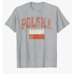 Vintage Retro Faded Polska Poland Flag Polish Pride T-Shirt M