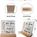New Home Blessing Wooden Desk Sign Decor, Housewarming Gifts for Women, May Your New Home Always Be Comfort Peace Wood Plaque Sign for Bedroom Living Room Desk Table Shelf Decorations