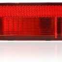 Right Bumper Tail Lights Assembly Rear Reflector Compatible with 2018 2019 2020 2021 Audi Q5 OE Style Fog Light Replacement for 80A945070A