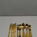 20 Piece Gold Silverware Set, Stainless Steel Flatware Set for 4 Food Grade Cutlery Utensil Set Include Knife Fork Spoon Mirror Polished Dishwasher Safe