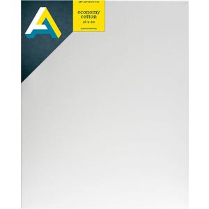 Art Alternatives Economy Cotton Stretched Canvas, White