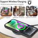 for Wallet Case Compatible with iPhone 15,Multi-Function Detachable 2 in 1 Magnetic iPhone 15 Wallet,Flip Strap Zipper Card Holder Phone Case with Shoulder Straps (Black)