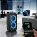 GKD62 Karaoke Machine for Adults Kids, 400W Portable Bluetooth Party Speaker with 2 Wireless Microphones, Built in AI Vocal Removal & Mic Priority, Records, Radio, Loud Sound for Home, DJ, Outdoor