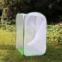 5 Feet Extra Large Monarch Butterfly Habitat, Giant Collapsible Insect Mesh Cage Terrarium Pop-up (White + Green, 35 x 35 x 59 Inches)