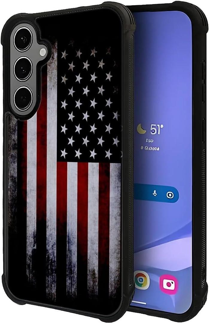 for Samsung Galaxy S25 Plus Case, Military-Grade Protection, All-Around Shockproof Corners, Anti-Scratch Phone Case for Samsung Galaxy S25 Plus - Old Flag
