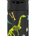THERMOS FUNTAINER Water Bottle with Straw - 12 Ounce - Kids Stainless Steel Vacuum Insulated Water Bottle with Lid, Dinosaur