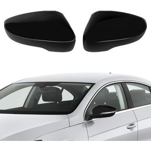 Rearview Mirror Cover Cap Compatible with VW Beetle 2012-2019, Jetta MK6 2011-2018Only for US Model with Turn Signal, Pair Side Door Mirror Housing Trim (Glossy Black)