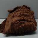 BEDELITE Fleece Throw Blanket for Couch - 300GSM Soft & Warm Fluffy Chotolate Brown Blanket, Decorative and Giftable Striped Blankets for Women, Men, 50"x60"