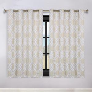 Superior Blackout Curtains, Room Darkening, Bedroom, Drapes, Kitchen, Living Room Window Accents, Sun Blocking, Thermal, Grommet Header, Ribbon Collection, Set of 2 Panels, 42" x 63", Ivory