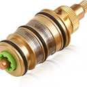 Brass Thermostatic Cartridge Valve, Brass Thermostatic Shower Cartridge, Copper Thermostatic Valve Spool Faucet, Replacement Thermostatic Cartridge for Shower, Bath, Kitchen