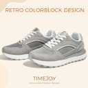 Women's Platform Sneakers,Colorblock Oxford Fabric Lace-Up Shoes | Elastic recyclable cushion, secure stitching, breathable lining, lightweight frame, flexible silhouette for daily use