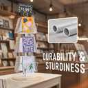 ANBOXIT Greeting Card Display Stand Rotating Rack Holder, for Postcard Sticker Retail, Metal White, 12 Display Pockets