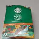 Starbucks K-Cup Coffee Pods, Medium Roast Hot or Iced Coffee, Decaf House Blend, 22 Keurig Pods (EXP 05/25/26)
