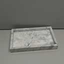 Yew & Tulip Natural Carrara White Marble Vanity Tray, Natural White Marble Serving Tray for Bathroom, Kitchen, Vanity, Home Decor, Wedding etc.