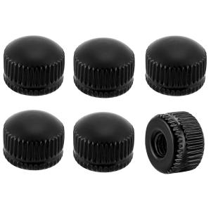 M4 Screw Caps for Light Fixture, Ceiling Light Screw Cap Cover, Lamp Shade Holder Replacement Parts, Lamp Finals Decorative hardware, Lamp Knob Nuts, Screw Top, Lamp Parts and Accessories 6 Pack Black