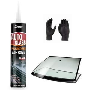 Windshield Sealant Black 310ml, Fast Cure Windshield Adhesive, High Strength Polyurethane Sealant, Suitable for Vehicles and RV (310ml)