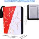 Awedsu Collectible Trading Card Albums,Collectible Trading Card Protective Sleeves,Card Binder 4-Pocket,400 Pockets Card Case Holder for TCG, Sports Card. (Dark Red)
