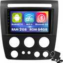 9 Inch IPS Touchscreen Android 14 Car Stereo for Hummer H3 2005-2010 with Wireless CarPlay & Android Auto 2+64GB Car Radio, Support WiFi 6, Bluetooth,5.4, Backup Camera, SWC