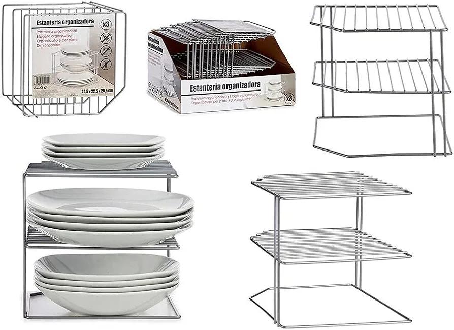 Silver Metal Shelving Unit 2 Pack