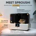 Smart Mushroom Growing Kit Harvest in 7 Days | Grow Lions Mane, Reishi & Rare Mushrooms You Can't Buy Anywhere Else | AI-Powered Humidity, O2 and Lighting + Timelapse Camera | Pearl White