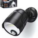 Battery Operated Motion Sensor Light Outdoor, 4000mAh Rechargeable 600 Lumen Battery Powered Spotlight Outdoor Waterproof for Porch, Garage, House(Non-Solar) (Black)