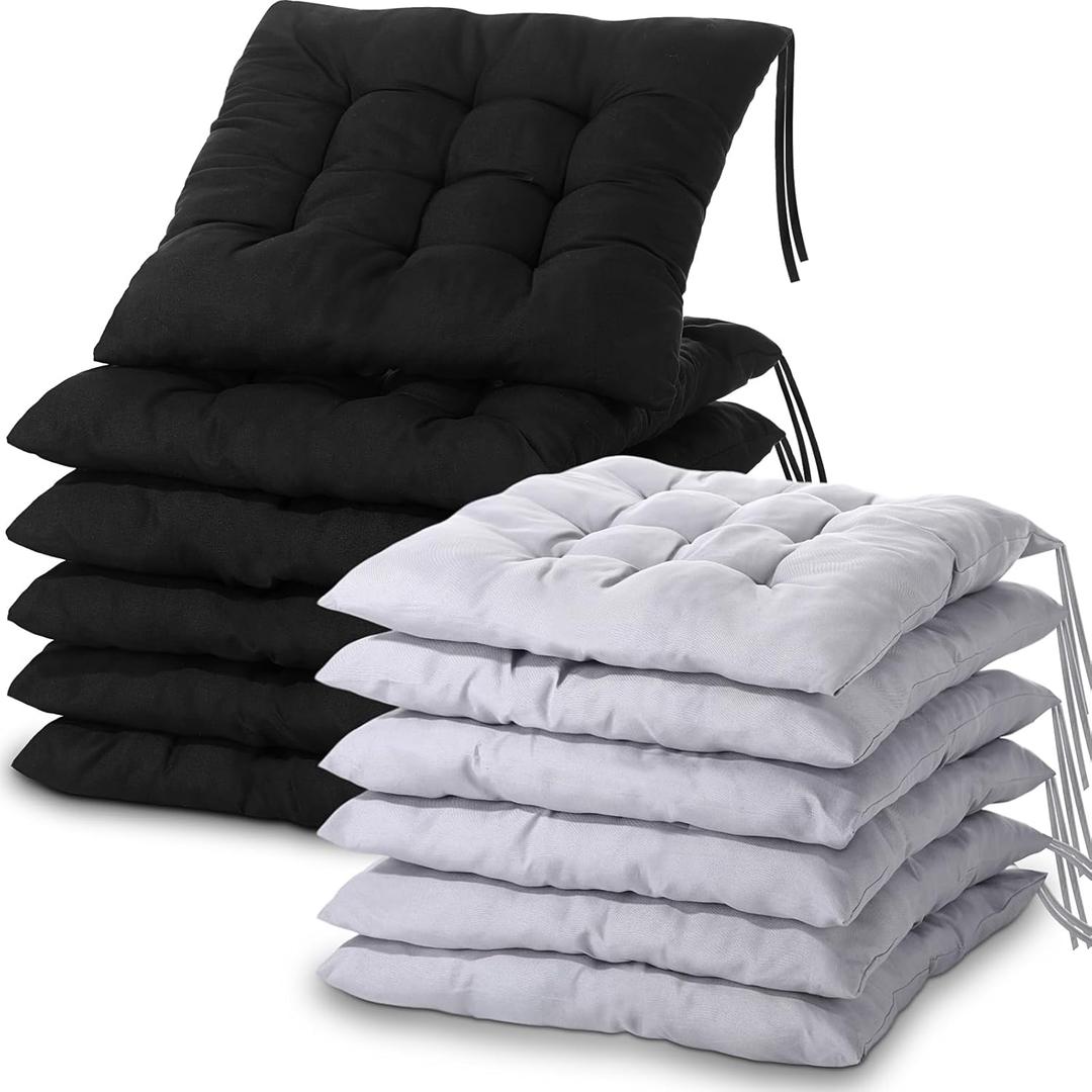 Geetery 6 Pcs Floor Pillows Meditation Square Large Bulk Flexible Seating Thick Cushions for Floor Sitting 15.7'' Colorful Tufted Sitting Mat for Tatami Classroom Chair Yoga Room (Dark Color)