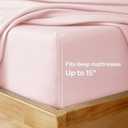 HOMEIDEAS Queen Size Bed Sheets - 6 Piece Set (Pale Pink) - Extra Soft Brushed Microfiber 1800 Bedding Sheets, Deep Pocket, Wrinkle & Fade Free