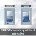 Portable Air conditioner Window Kit, Adjustable Vertical/Horizontal Sliding Window Kit Plate for Unit, AC Window Vent Seal Suitable for 5.9 AC Exhaust Hose