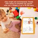 IMAGE A4 LED Tracing Pad for Kids, Rechargeable Light Up Drawing Tablet Board Children Portable Art Christmas Gift for Boys Girls Ages 6+(with 10 Traceable Sheets), Durable & Fun Creative Toy(Orange)