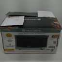 West Bend WBMW110S Microwave Oven 1000-Watts Compact with 6 Pre Cooking Settings, Time and Weight Defrost, Electronic Control Panel and Glass Turntable, Metallic