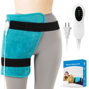 TABEKE Hip Heating Pad for Hip/Sciatica Pain Relief, Hip Support Brace, Lower Back/Thigh/Buttock Electric Heat Pad, Hot Physical Therapy for Men, Women (Blue)