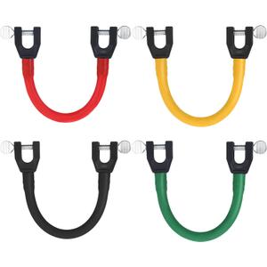 Skylety 4 Pieces Ski Tip Connector Trainer Skiing Training Wedge Aid for Beginners Snow Training, Assorted Colors (Red, Yellow, Green, Black)