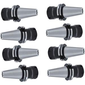 8Pcs CAT40 ER32 Collet Chuck, 2.76 Inch Gage Length Milling Tools Collet Chuck, 5/8 Inch-11 Screw Thread Chucks Tool Holder