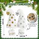 Chunful 2 Pcs Mini Furry Christmas Tree Table Centerpiece Decoration Small White Xmas Tree Tabletop Ornaments for Holiday Christmas Kitchen Home DIY Decorations
