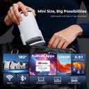 CLOKOWE Mini Projector with WiFi and Bluetooth, 2026 Upgraded 1080P Smart Portable Projector with 180 Rotation, Auto Keystone, Compatible with iPhone/Android/Laptop/TV Stick/HDMI/USB